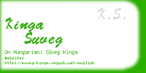 kinga suveg business card